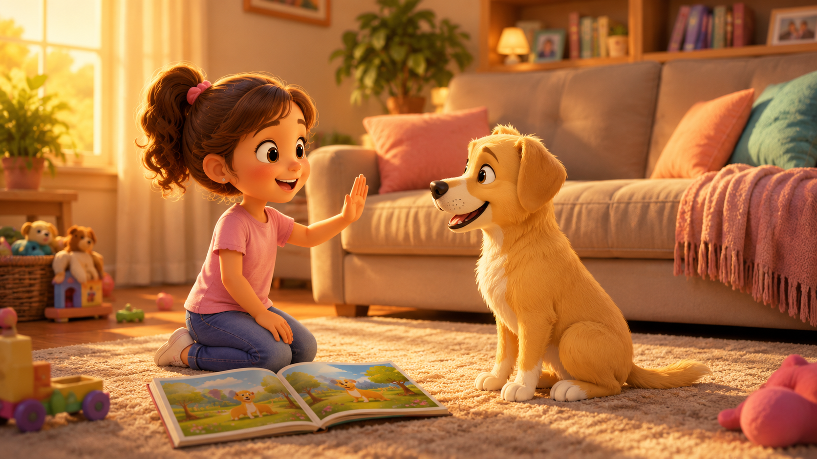 Criança aprendendo com George