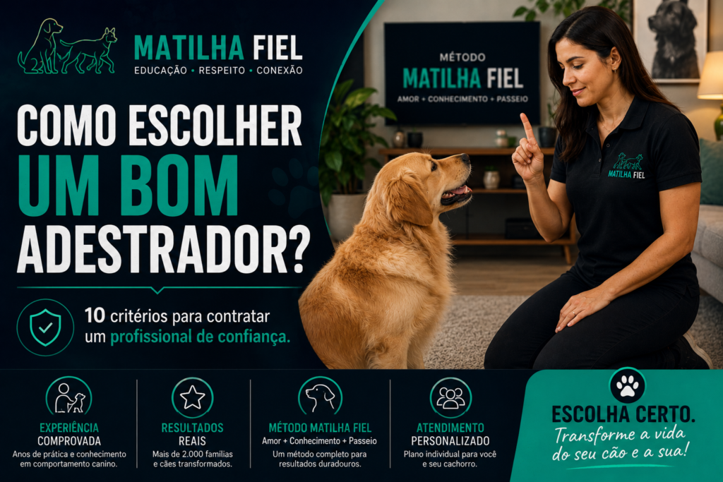 como escolher um adestrador de cães profissional