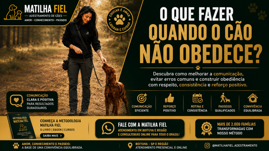 o que fazer quando o cão não obedece
