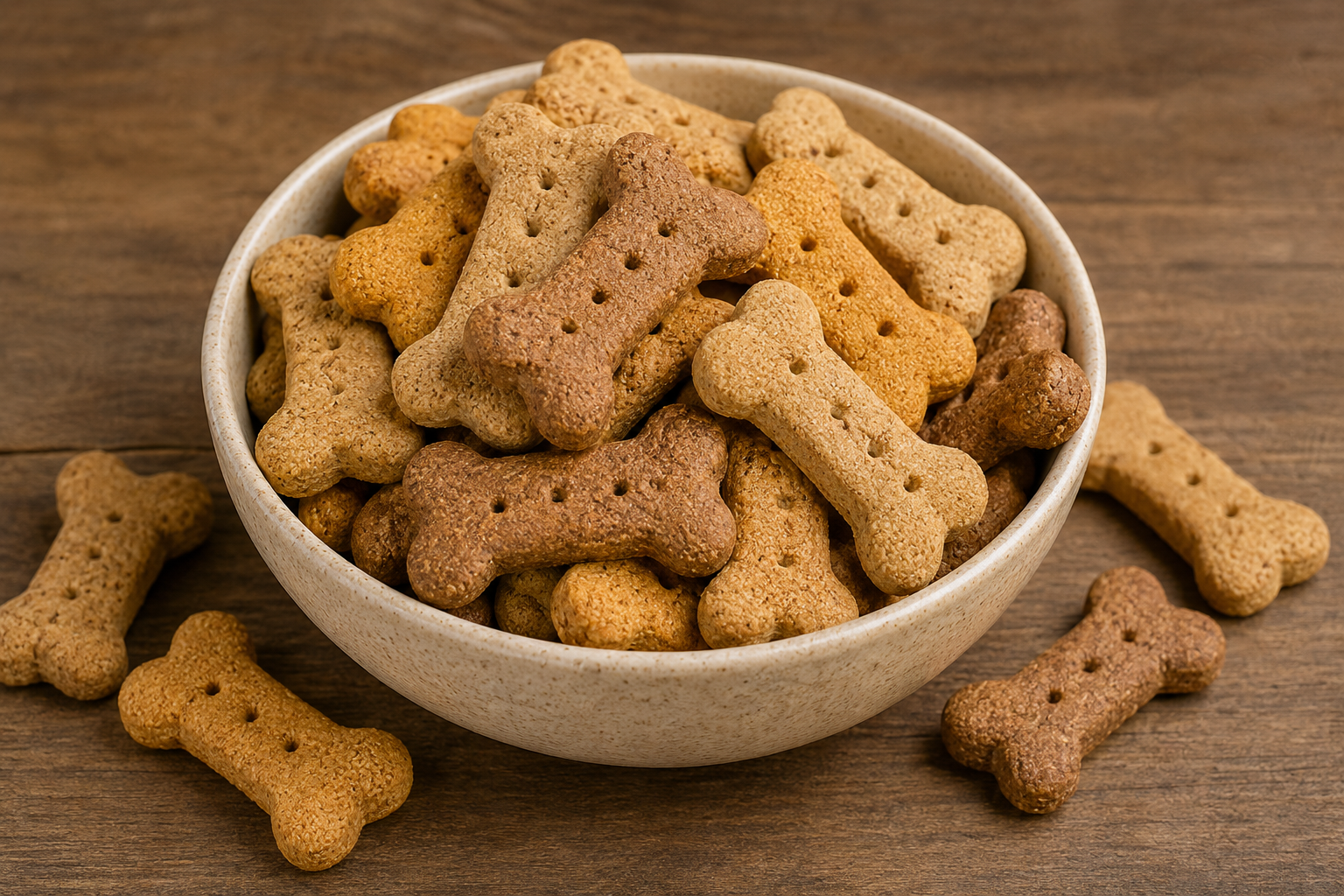 Biscoitos artesanais preparados para cães
